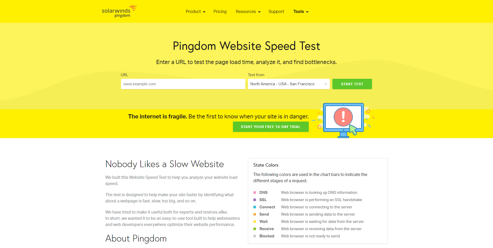 سایت Pingdom Tools